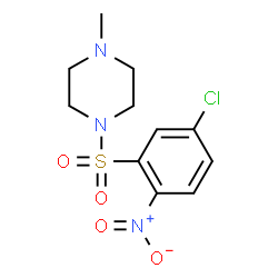 ChemSpider 2D Image | 1-[(5-Chloro-2-nitrophenyl)sulfonyl]-4-methylpiperazine | C11H14ClN3O4S