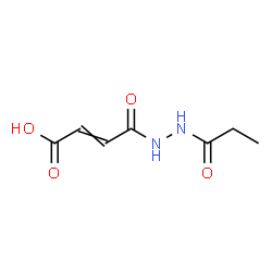 ChemSpider 2D Image | 4-Oxo-4-(2-propionylhydrazino)-2-butenoic acid | C7H10N2O4