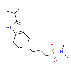 ChemSpider 2D Image | 3-(2-Isopropyl-1-methyl-1,4,6,7-tetrahydro-5H-imidazo[4,5-c]pyridin-5-yl)-N,N-dimethyl-1-propanesulfonamide | C15H28N4O2S