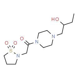 ChemSpider 2D Image | 2-(1,1-Dioxido-1,2-thiazolidin-2-yl)-1-[4-(2-hydroxybutyl)-1-piperazinyl]ethanone | C13H25N3O4S