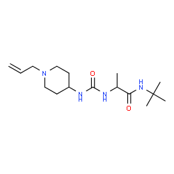 ChemSpider 2D Image | N~2~-[(1-Allyl-4-piperidinyl)carbamoyl]-N-(2-methyl-2-propanyl)alaninamide | C16H30N4O2