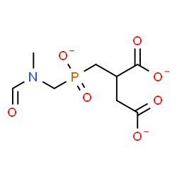 ChemSpider 2D Image | 2-[({[Formyl(methyl)amino]methyl}phosphinato)methyl]succinate | C8H11NO7P