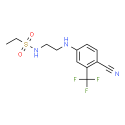 ChemSpider 2D Image | N-(2-{[4-Cyano-3-(trifluoromethyl)phenyl]amino}ethyl)ethanesulfonamide | C12H14F3N3O2S