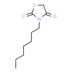 ChemSpider 2D Image | 3-Heptyl-2-thioxo-1,3-thiazolidin-4-one | C10H17NOS2