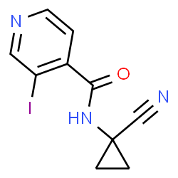 ChemSpider 2D Image | N-(1-Cyanocyclopropyl)-3-iodoisonicotinamide | C10H8IN3O