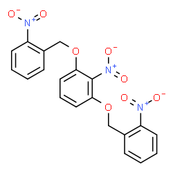 ChemSpider 2D Image | 2-Nitro-1,3-bis[(2-nitrobenzyl)oxy]benzene | C20H15N3O8