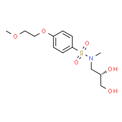 ChemSpider 2D Image | N-[(2S)-2,3-Dihydroxypropyl]-4-(2-methoxyethoxy)-N-methylbenzenesulfonamide | C13H21NO6S