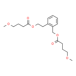 ChemSpider 2D Image | 2-{2-[(4-Methoxybutanoyl)oxy]ethyl}benzyl 4-methoxybutanoate | C19H28O6