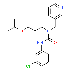 ChemSpider 2D Image | 3-(3-Chlorophenyl)-1-(3-isopropoxypropyl)-1-(3-pyridinylmethyl)urea | C19H24ClN3O2