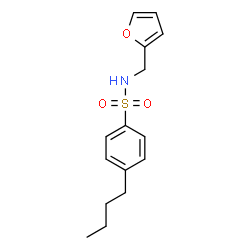 ChemSpider 2D Image | 4-Butyl-N-(2-furylmethyl)benzenesulfonamide | C15H19NO3S