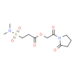 ChemSpider 2D Image | 2-Oxo-2-(2-oxo-1-pyrrolidinyl)ethyl 3-(dimethylsulfamoyl)propanoate | C11H18N2O6S
