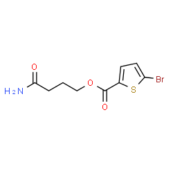ChemSpider 2D Image | 4-Amino-4-oxobutyl 5-bromo-2-thiophenecarboxylate | C9H10BrNO3S