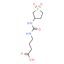 ChemSpider 2D Image | 4-{[(1,1-Dioxidotetrahydro-3-thiophenyl)carbamoyl]amino}butanoic acid | C9H16N2O5S