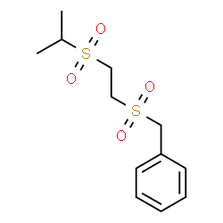 ChemSpider 2D Image | ({[2-(Isopropylsulfonyl)ethyl]sulfonyl}methyl)benzene | C12H18O4S2