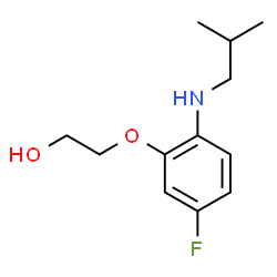 ChemSpider 2D Image | 2-[5-Fluoro-2-(isobutylamino)phenoxy]ethanol | C12H18FNO2