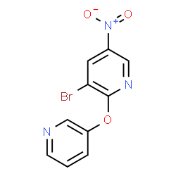 ChemSpider 2D Image | 3-Bromo-5-nitro-2-(3-pyridinyloxy)pyridine | C10H6BrN3O3