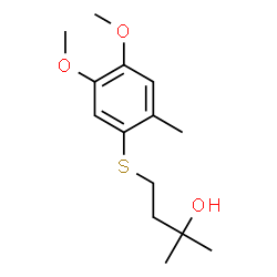 ChemSpider 2D Image | 4-[(4,5-Dimethoxy-2-methylphenyl)sulfanyl]-2-methyl-2-butanol | C14H22O3S