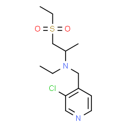 ChemSpider 2D Image | N-[(3-Chloro-4-pyridinyl)methyl]-N-ethyl-1-(ethylsulfonyl)-2-propanamine | C13H21ClN2O2S