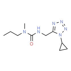 ChemSpider 2D Image | 3-[(1-Cyclopropyl-1H-tetrazol-5-yl)methyl]-1-methyl-1-propylurea | C10H18N6O