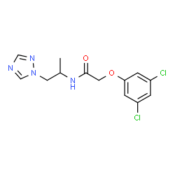 ChemSpider 2D Image | 2-(3,5-Dichlorophenoxy)-N-[1-(1H-1,2,4-triazol-1-yl)-2-propanyl]acetamide | C13H14Cl2N4O2
