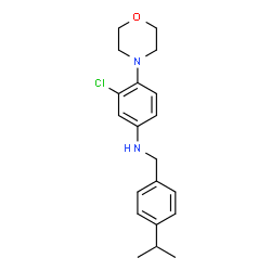 ChemSpider 2D Image | 3-Chloro-N-(4-isopropylbenzyl)-4-(4-morpholinyl)aniline | C20H25ClN2O