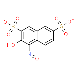 ChemSpider 2D Image | 3-Hydroxy-4-nitroso-2,7-naphthalenedisulfonate | C10H5NO8S2