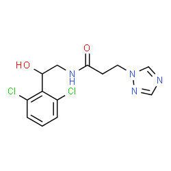 ChemSpider 2D Image | N-[2-(2,6-Dichlorophenyl)-2-hydroxyethyl]-3-(1H-1,2,4-triazol-1-yl)propanamide | C13H14Cl2N4O2