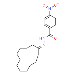 ChemSpider 2D Image | N'-Cyclododecylidene-4-nitrobenzohydrazide | C19H27N3O3