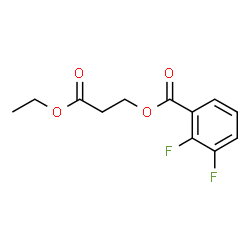 ChemSpider 2D Image | 3-Ethoxy-3-oxopropyl 2,3-difluorobenzoate | C12H12F2O4