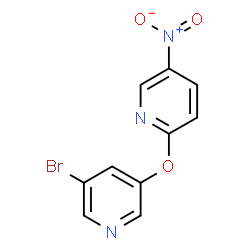 ChemSpider 2D Image | 2-[(5-Bromo-3-pyridinyl)oxy]-5-nitropyridine | C10H6BrN3O3