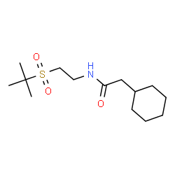 ChemSpider 2D Image | 2-Cyclohexyl-N-{2-[(2-methyl-2-propanyl)sulfonyl]ethyl}acetamide | C14H27NO3S