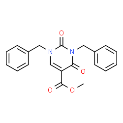 ChemSpider 2D Image | Methyl 1,3-dibenzyl-2,4-dioxo-1,2,3,4-tetrahydro-5-pyrimidinecarboxylate | C20H18N2O4