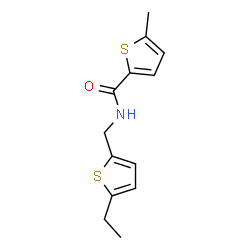 ChemSpider 2D Image | N-[(5-Ethyl-2-thienyl)methyl]-5-methyl-2-thiophenecarboxamide | C13H15NOS2
