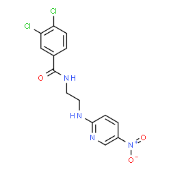 ChemSpider 2D Image | 3,4-Dichloro-N-{2-[(5-nitro-2-pyridinyl)amino]ethyl}benzamide | C14H12Cl2N4O3