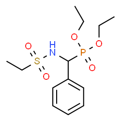 ChemSpider 2D Image | Diethyl {[(ethylsulfonyl)amino](phenyl)methyl}phosphonate | C13H22NO5PS