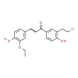 ChemSpider 2D Image | 1-[3-(2-Chloroethyl)-4-hydroxyphenyl]-3-(3-ethoxy-4-methoxyphenyl)-2-propen-1-one | C20H21ClO4