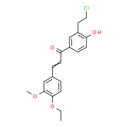 ChemSpider 2D Image | 1-[3-(2-Chloroethyl)-4-hydroxyphenyl]-3-(4-ethoxy-3-methoxyphenyl)-2-propen-1-one | C20H21ClO4