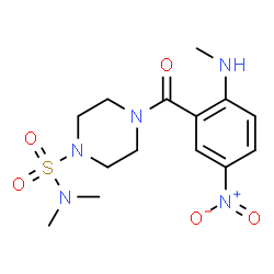 ChemSpider 2D Image | N,N-Dimethyl-4-[2-(methylamino)-5-nitrobenzoyl]-1-piperazinesulfonamide | C14H21N5O5S