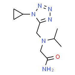ChemSpider 2D Image | N~2~-[(1-Cyclopropyl-1H-tetrazol-5-yl)methyl]-N~2~-isopropylglycinamide | C10H18N6O