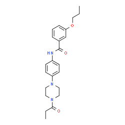 ChemSpider 2D Image | N-[4-(4-Propionyl-1-piperazinyl)phenyl]-3-propoxybenzamide | C23H29N3O3