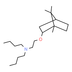 ChemSpider 2D Image | N-Butyl-N-{2-[(1,7,7-trimethylbicyclo[2.2.1]hept-2-yl)oxy]ethyl}-1-butanamine | C20H39NO