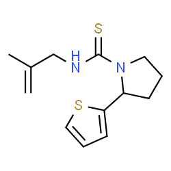 ChemSpider 2D Image | N-(2-Methyl-2-propen-1-yl)-2-(2-thienyl)-1-pyrrolidinecarbothioamide | C13H18N2S2