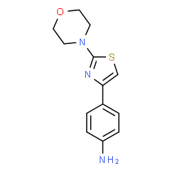ChemSpider 2D Image | 4-[2-(4-Morpholinyl)-1,3-thiazol-4-yl]aniline | C13H15N3OS