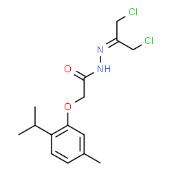 ChemSpider 2D Image | N'-(1,3-Dichloro-2-propanylidene)-2-(2-isopropyl-5-methylphenoxy)acetohydrazide | C15H20Cl2N2O2