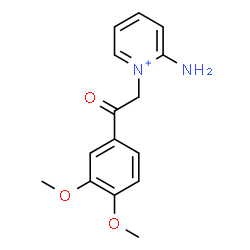 ChemSpider 2D Image | 2-Amino-1-[2-(3,4-dimethoxyphenyl)-2-oxoethyl]pyridinium | C15H17N2O3