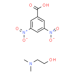 ChemSpider 2D Image | 3,5-Dinitrobenzoic acid - 2-(dimethylamino)ethanol (1:1) | C11H15N3O7