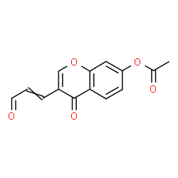 ChemSpider 2D Image | 4-Oxo-3-(3-oxo-1-propen-1-yl)-4H-chromen-7-yl acetate | C14H10O5