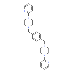 ChemSpider 2D Image | 1,1'-[1,4-Phenylenebis(methylene)]bis[4-(2-pyridinyl)piperazine] | C26H32N6