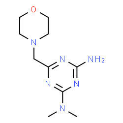 ChemSpider 2D Image | N,N-Dimethyl-6-(4-morpholinylmethyl)-1,3,5-triazine-2,4-diamine | C10H18N6O