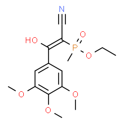ChemSpider 2D Image | Ethyl [(E)-1-cyano-2-hydroxy-2-(3,4,5-trimethoxyphenyl)vinyl]methylphosphinate | C15H20NO6P